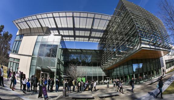 Around 3,000 people showed up for the grand opening celebration of the Rubenstein Arts Center earlier this month. Photo by Chris Hildreth.