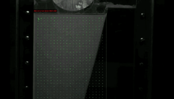 Mixing black glitter with oobleck allowed researchers to track the movement of individual cornstarch particles after a sudden impact. A computer program locked onto pieces of glitter and illustrated their motion. Credit: Melody Lim.