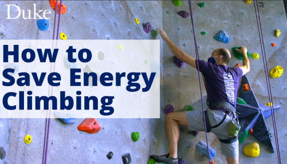 Herman Pontzer rock climbing
