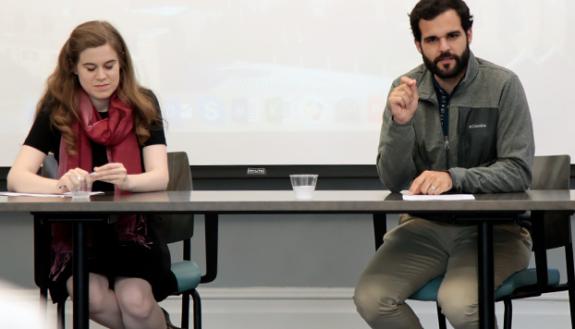 Kenan students give a brief, “TEDx”-style presentation on their prooject