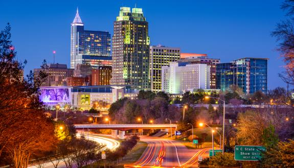 The Raleigh skyline