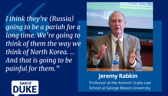 Said@Duke: Jeremy Rabkin on the Law of War and Ukraine