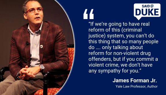 James Forman: If you are going to have real criminal justice reform, you can't do the thing that so many people do.