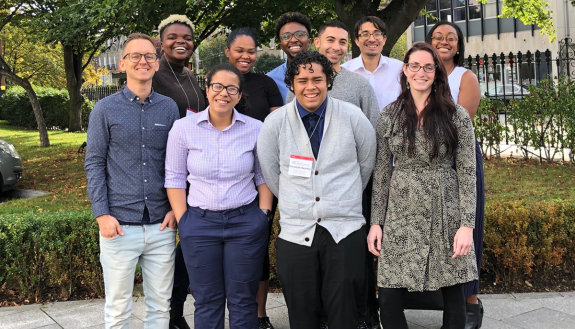 Gregory Samanez-Larkin with lab members.