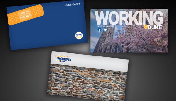 Choose between a selection of Working@Duke backgrounds for your next virtual meeting. 