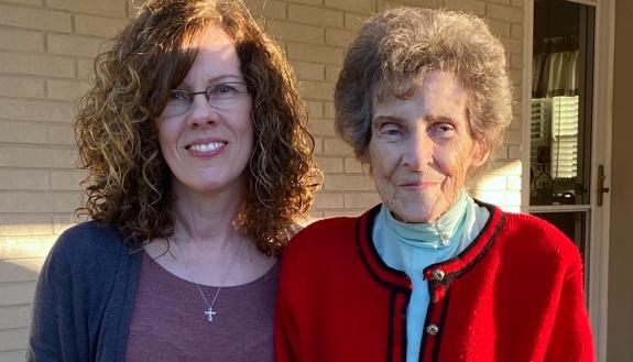 Sheila Walls and her mother