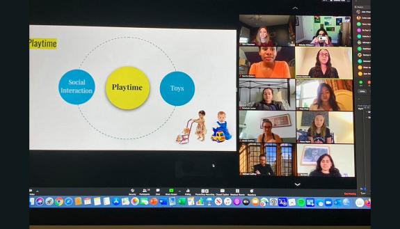 A Zoom meeting.