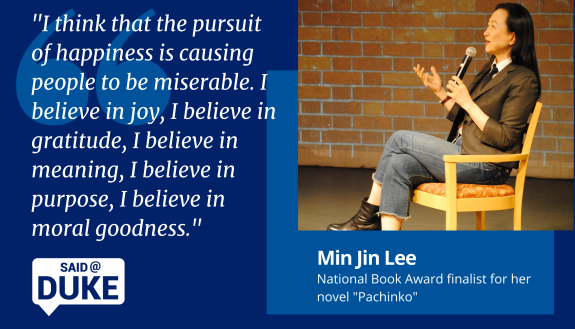 Said@Duke: Author Min Jin Lee on 'Family, Community and the Bonds That Make Us'