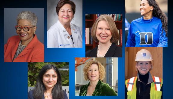 (Top row; left to right) Zoila Airall, Vicky Orto, Kerry Abrams and Marissa Young. (Bottom row; left to right) Rukmini Balu, Cate Brinson and Sally Curtis.