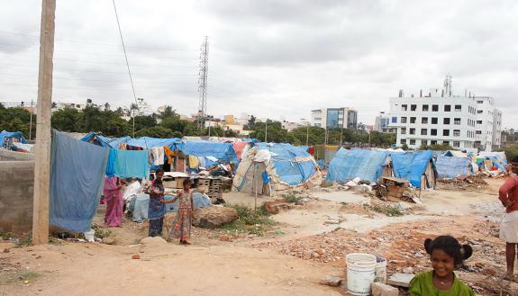 Life in a Bangalore slum: Krishna described the path to getting out of poverty as a vicious cycle of “broken ladders.” 