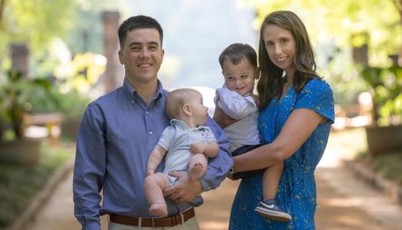 The Zarzour family, from left: Billy, sons Henry and Bobby, and Sasha.