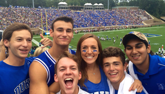 Bobby Menges (2nd from right) was a freshman at Duke University when he was diagnosed with cancer for the third time.