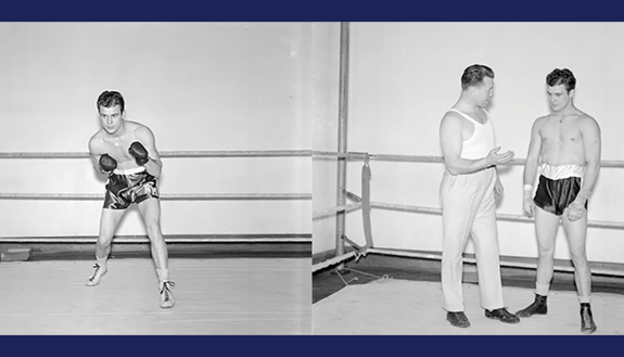 photos from the archives of the 1930s Duke boxing team