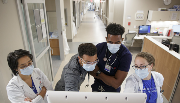 Duke cardiology students at work