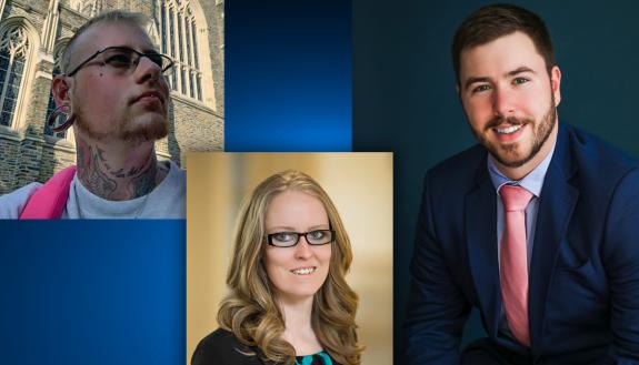 From left to right, Angel Collie, Lara Lincoln and Josh Sipe.