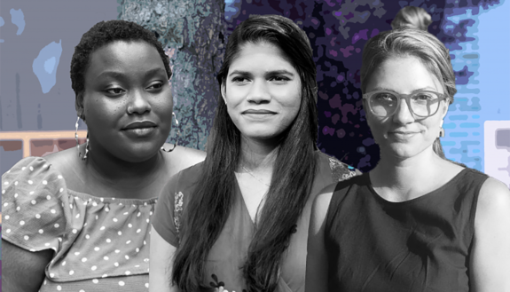 From left: Laura Mkumba, Yadurshini Raveendran, Andrea Koris
