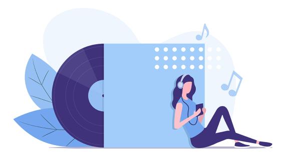 music streaming graphic