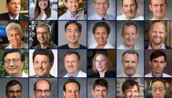 Top: Vincent Guilamo-Ramos, Carolyn Coyne, Lingchong You, Annunziato Amendola, Jeffrey Marks, Christopher Willett. Second row: Raphael Valdivia, Kenneth Brown, Jungsang Kim, Geeta Swamy, David Ruch, Brent Strawn. Third row: Josh Huang, Peter Arcidiacono, 