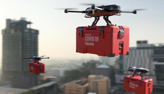 drones delivering vaccines