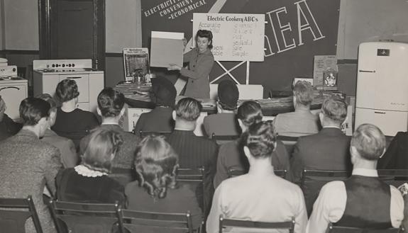 Women in the REA took on roles of leadership and received recognition. “Thirty-two Members of the REA Staff Receive Within Grade Awards for Sustained High Quality Performance,” Archives Center, Louisan E. Mamer Rural Electrification Administration Papers 