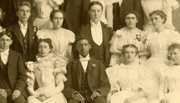 archival photo of african-american family