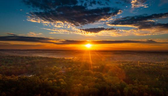 sunrise over Duke Forest