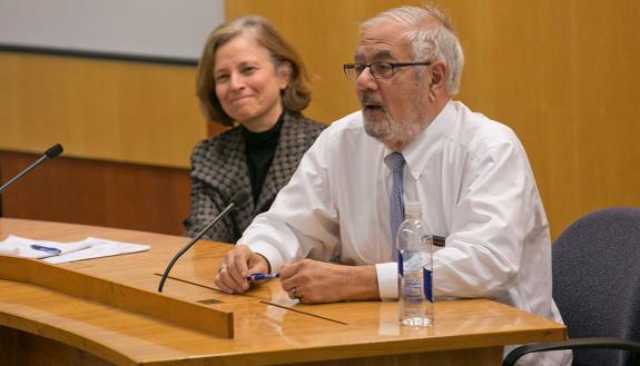 Sarah Bloom Raskin and Barney Frank discuss regulatory and legislative protections for consumers. Photo by Megan Mendenhall/Duke Photography