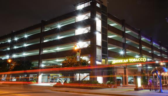 How visitors park at the American Tobacco Campus will change in 2017. Photo courtesy of American Tobacco.