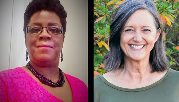 The Rev. Annette Currie Love (left) and Susan McSwain are the recipients of this year’s Duke Chapel Humanitarian Service Award.