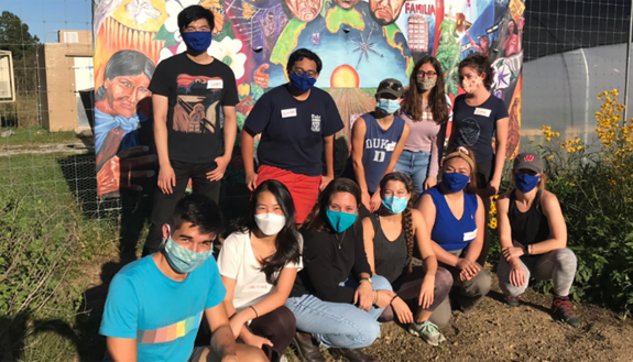 Team members at the Duke Campus Farm