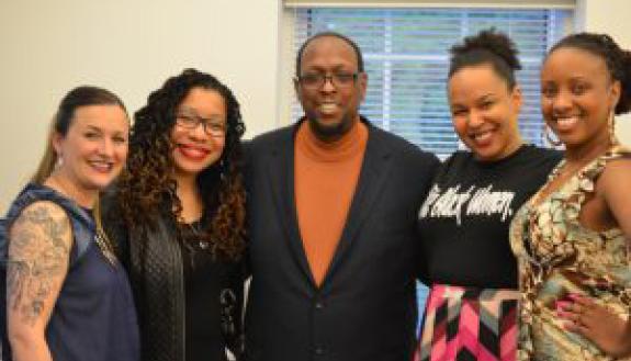 Mark Anthony Neal with AAAS alumnae