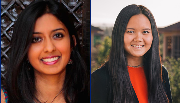 Maya Durvasula, Class of 2018, and Jenny Jiao
