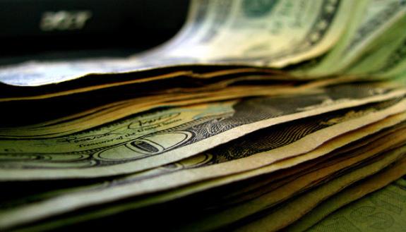 Dollar bills. Public domain