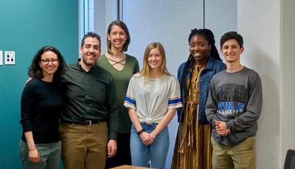 The Music for Social Change team (L to R): Jessica Sperling Smokoski, Josh deVries, Megan Gray, Dayna Price, Paula Ajumobi, Jacob Rubin.