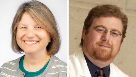Provost Sally Kornbluth and Professor Bruce Sullenger