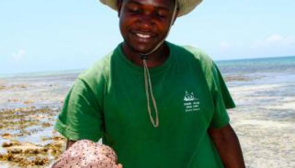 A Tanzanian marine park ranger