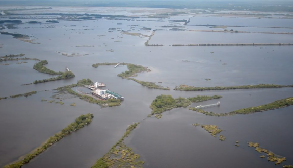 aerial photo of Louisiana coast taken by James Robinson