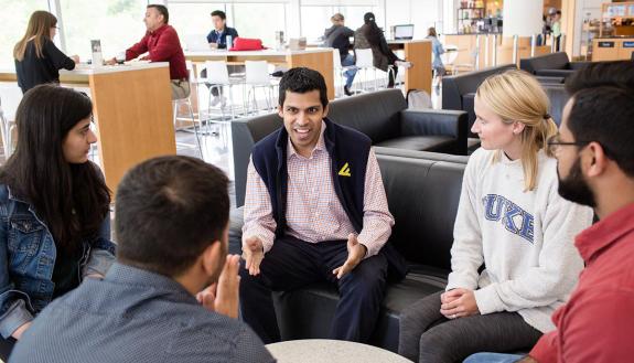 Ronnie Chatterji with students