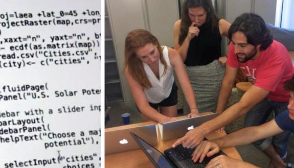 Harper and Rosenstein were able to create six web-based apps exploring climate change,