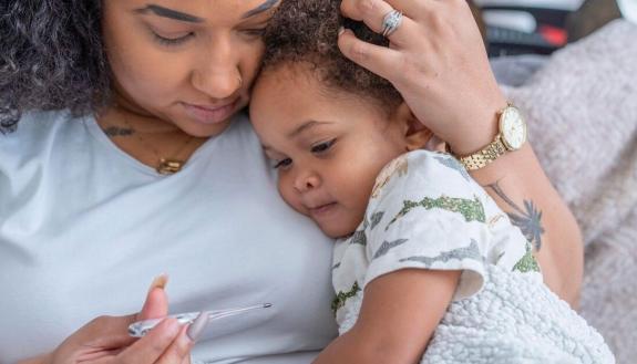 parent with sick child