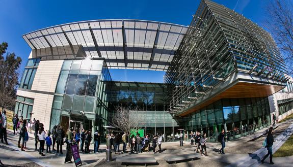 Around 3,000 visitors filled the Rubenstein Arts Center to explore the classrooms and art spaces Saturday. All photos by Chris Hildreth/Duke Photography