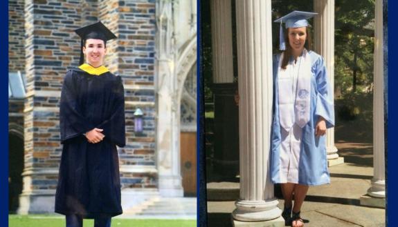 Trinity College graduate John Davis and his sister, not a Trinity College alumna.