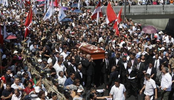 The funeral of former Peru President Alan Garcia.