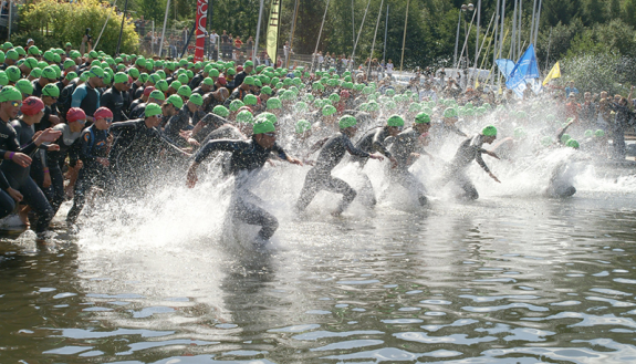 swimming triathlon