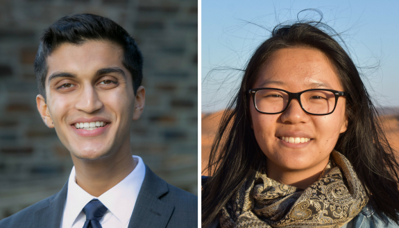Truman Scholars Kushal Kadakia and Claire Wang
