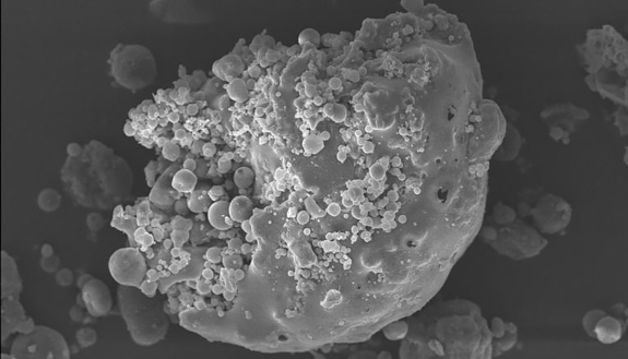 picture of toxic fly ash in soil
