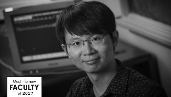 Hau-tieng Wu, M.D., Ph.D., is an associate professor of mathematics and statistical science who joined the Duke University faculty in 2017. Photo by Megan Mendenhall, Duke Photography.