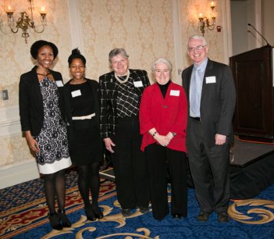 Lee Willard, middle, with the other winners of the 2015 Cook Society Award.